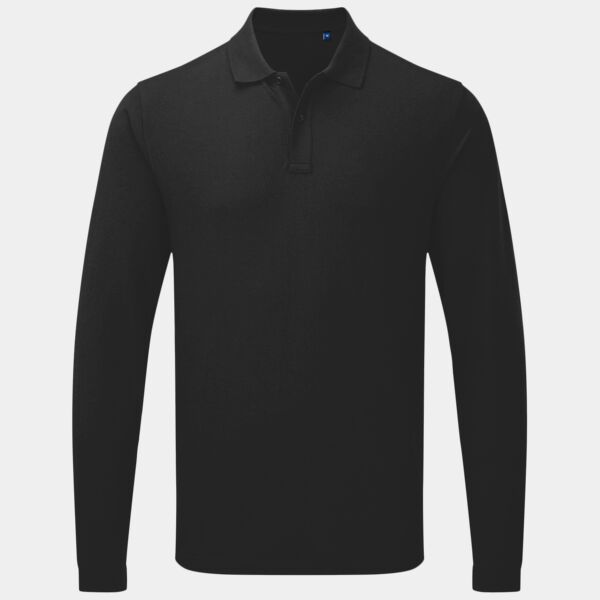 Premier Essential Unisex Long Sleeve Polo Shirt Thumbnail