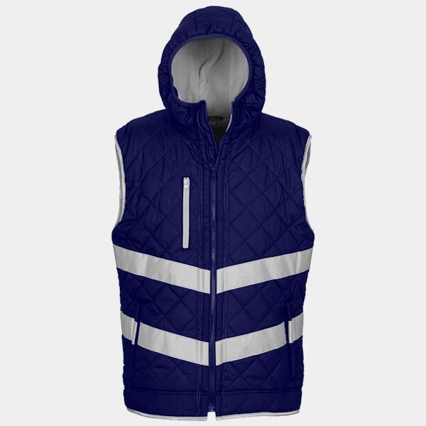Yoko Hi-Vis Kensington Hooded Gilet Thumbnail