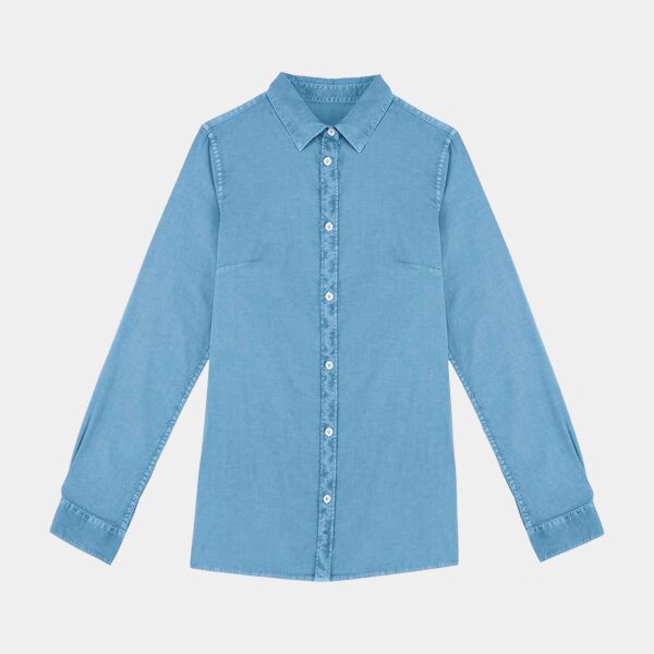 Native Spirit Ladies Washed Long Sleeve Shirt Thumbnail