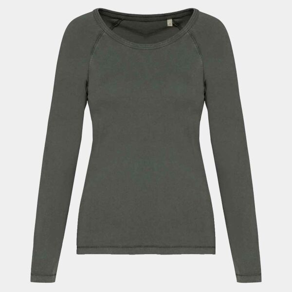 Native Spirit Ladies Raglan Long Sleeve Washed T-Shirt Thumbnail