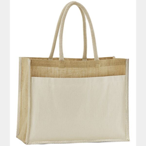 Westford Mill Cotton Pocket Natural Starched Jute Shopper Thumbnail