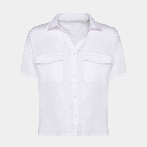 Spasso Ladies Short Sleeve Oversized TENCEL™ Shirt Thumbnail