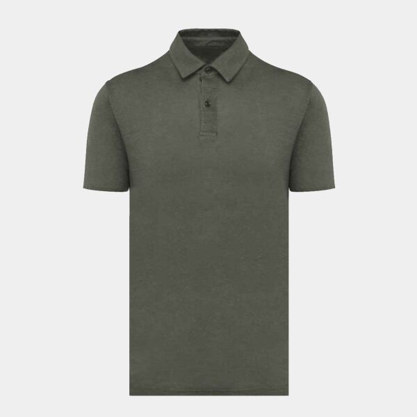 Spasso Knitted Linen Polo Shirt Thumbnail
