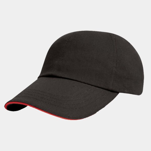 Result Kids Low Profile Heavy Brushed Cotton Cap with Sandwich Peak Thumbnail
