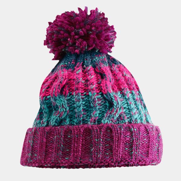 Beechfield Corkscrew Pom Pom Beanie Thumbnail