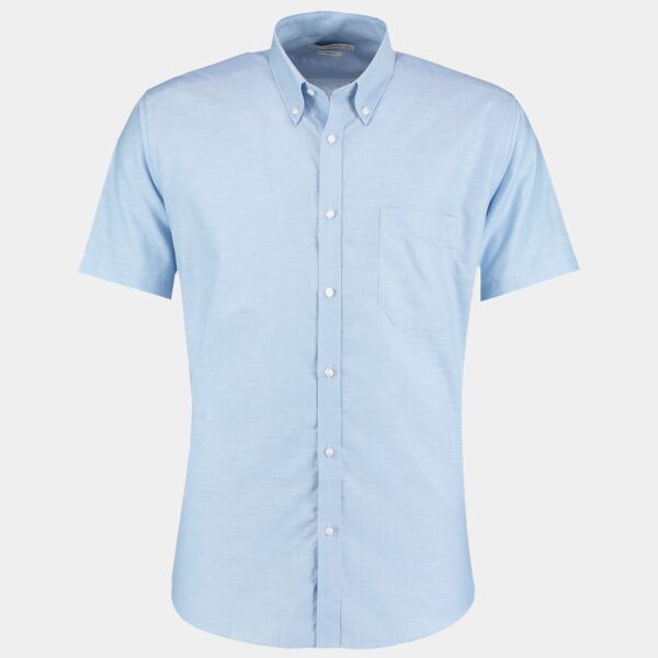Kustom Kit Short Sleeve Slim Fit Oxford Shirt Thumbnail
