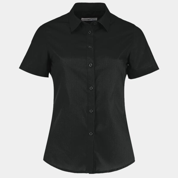 Kustom Kit Ladies Short Sleeve Tailored Poplin Shirt Thumbnail
