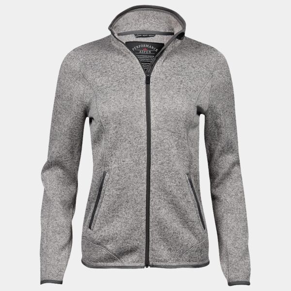 Tee Jays Ladies Knitted Outdoor Fleece Jacket Thumbnail
