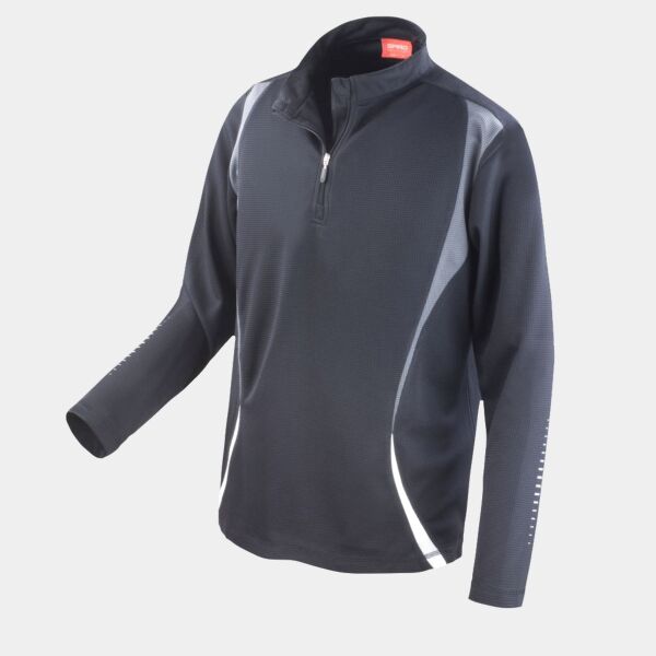 Spiro Unisex Zip Neck Trial Training Top Thumbnail