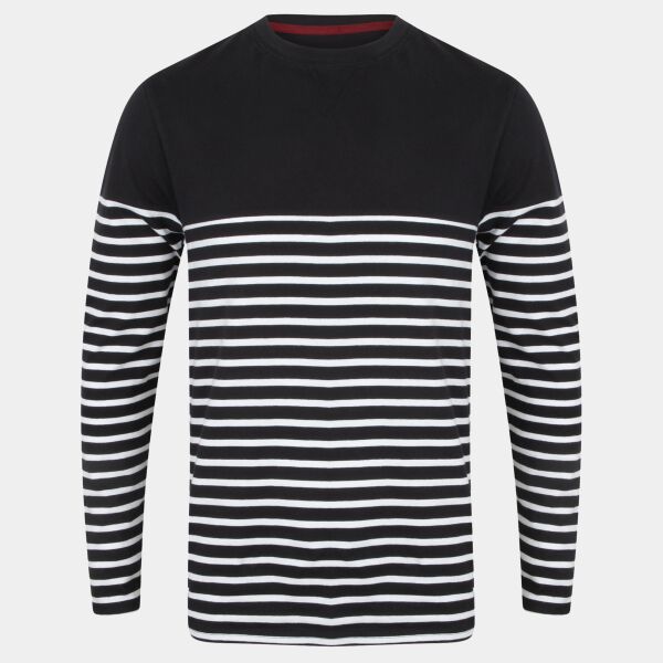 Front Row Unisex Long Sleeve Breton Striped T-Shirt Thumbnail