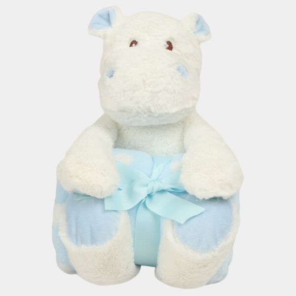 Mumbles Hippo with Printed Fleece Blanket Thumbnail