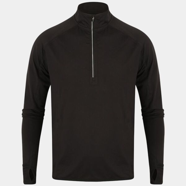Tombo Long Sleeve Zip Neck Performance Top Thumbnail