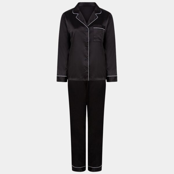 Towel City Ladies Satin Long PJ's Thumbnail