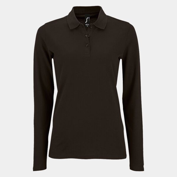 SOL'S Ladies Perfect Long Sleeve Piqué Polo Shirt Thumbnail