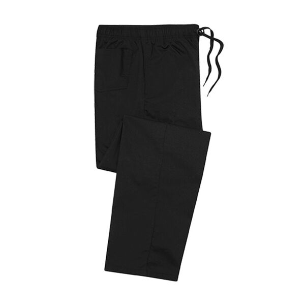 Pegasus Black Baggy Chefs Trousers Thumbnail