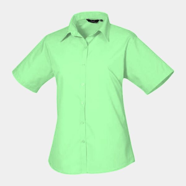 Premier Ladies Short Sleeve Poplin Blouse Thumbnail