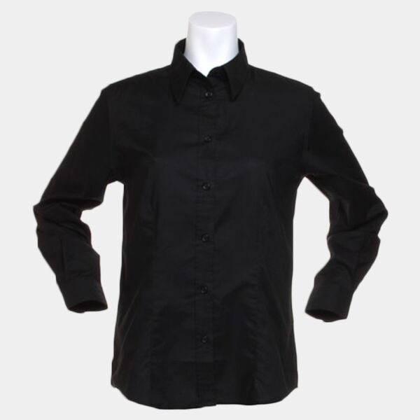 Ladies Long Sleeve Tailored Workwear Oxford Shirt Thumbnail